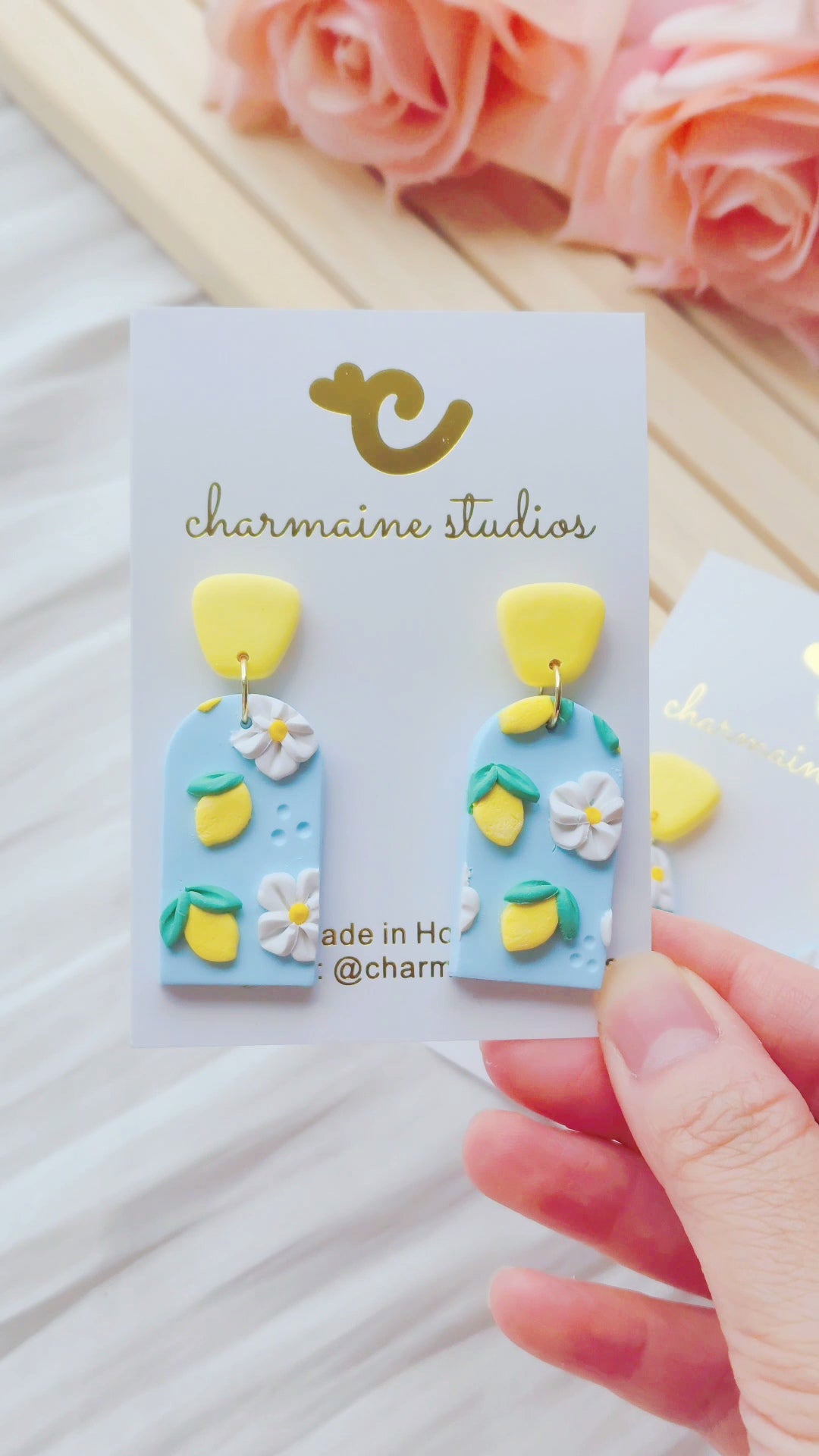 Handcrafted Polymer Clay Earrings- Lucky Charms