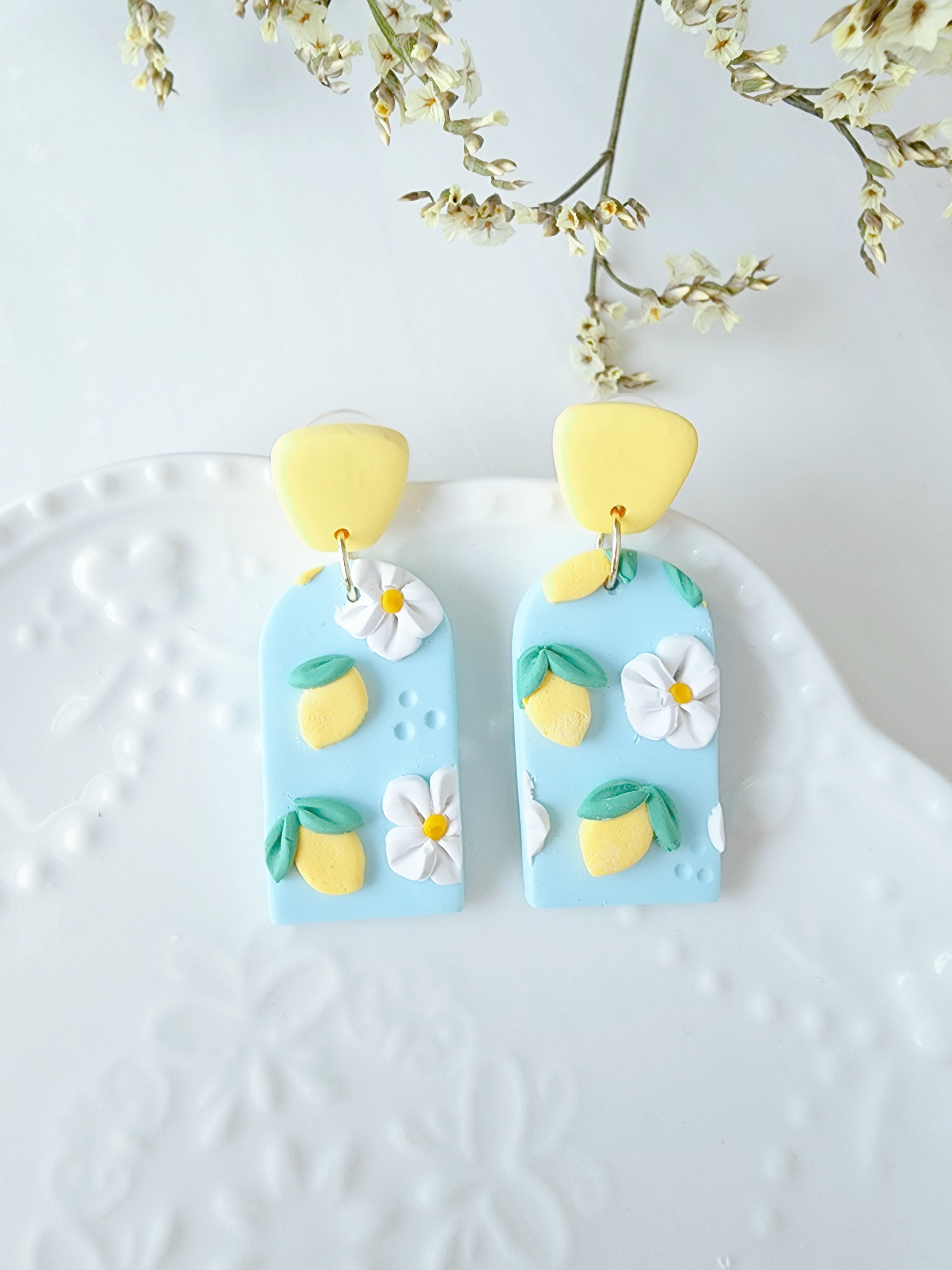 Polymer clay cute animal earrings