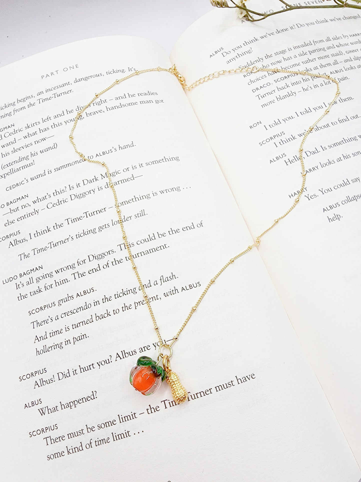 Persimmon & Peanut Necklace & Earring | GOOD THINGS WILL HAPPEN「好事發生 "好柿花生"」